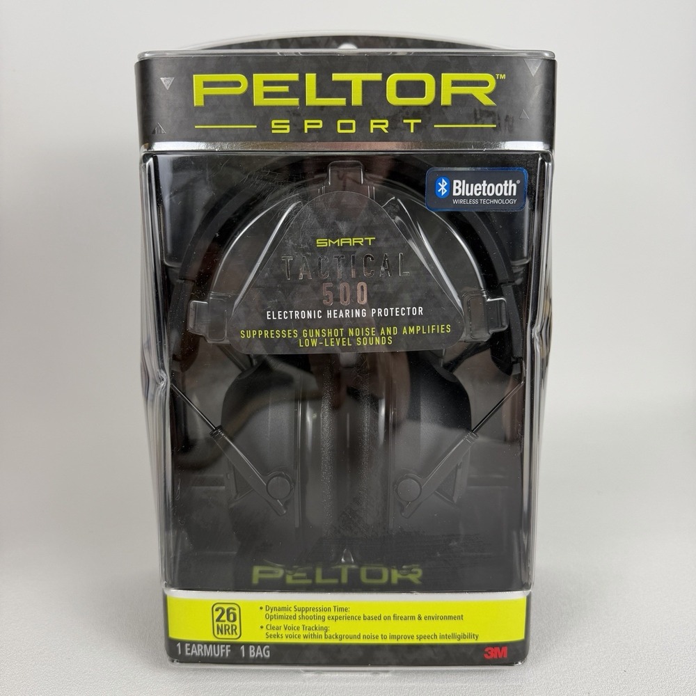 3M Peltor Sport Tactical 500 Bluetooth Electronic Hearing Protector Earmuffs New